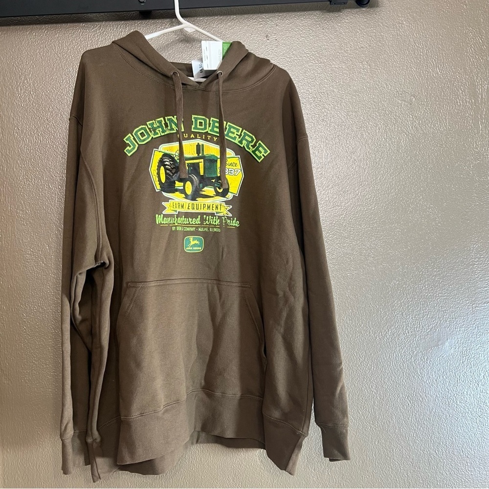 John Deere brown Graphic Tractor Sweatshirt Size XL - Picture 6 of 11